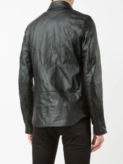 Shop Undercover Fitted Biker Jacket - Black