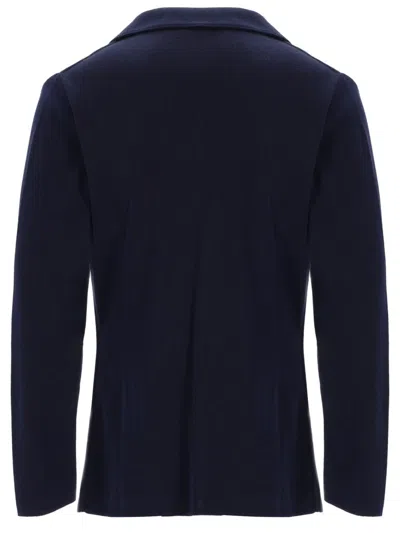 Lardini Knitted Jacket In Blue