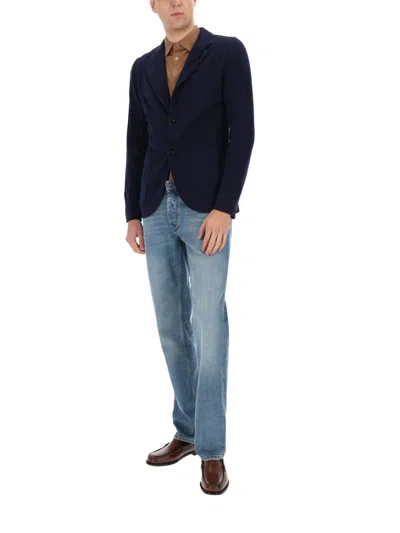 Lardini Knitted Jacket In Blue