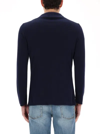 Lardini Knitted Jacket In Blue