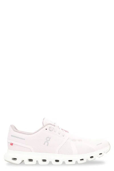 On Running Cloud 6 Sneakers With Textured Upper And Safeboard Sole In Pink