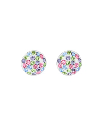 Macy's 9mm Crystal Half Ball Stud Earrings In Light Mult