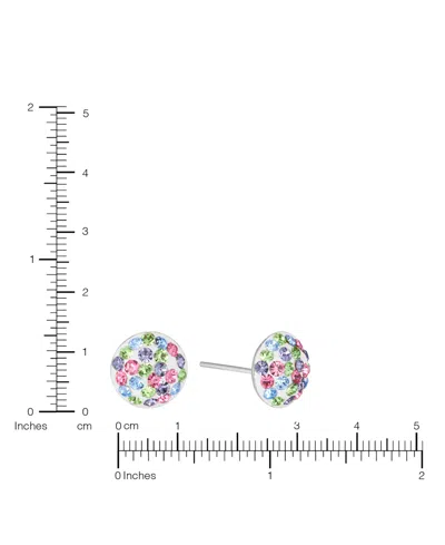 Macy's 9mm Crystal Half Ball Stud Earrings In Light Mult