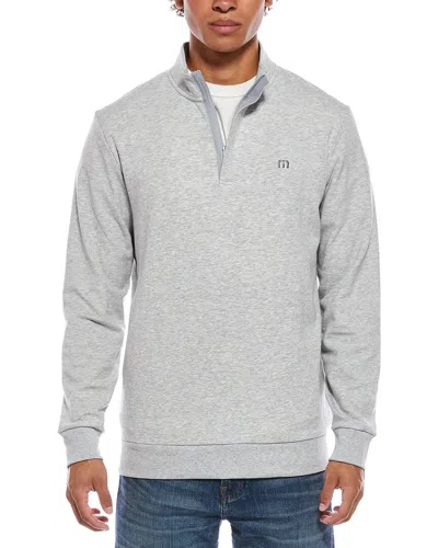 Travismathew Cloud 1/4-zip Pullover In Grey