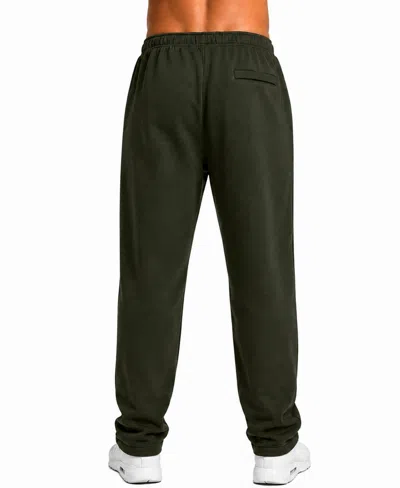 Q-active Men's Classic Open-bottom Fleece Sweatpants In Olive