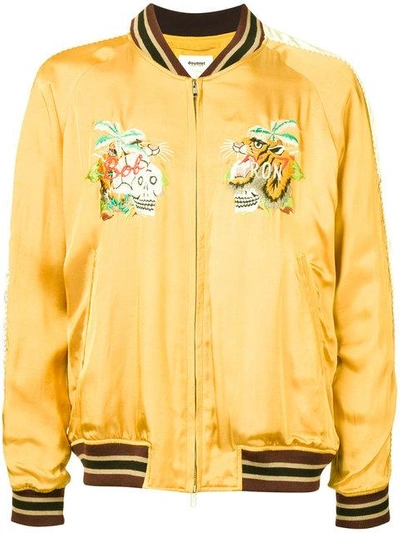 Shop Doublet Embroidered Jacket In Yellow