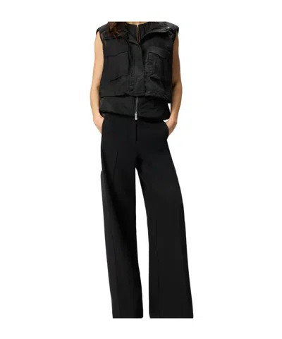 Pinko Sleeveless Drawstring Down Jacket In Black
