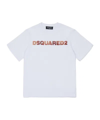 Dsquared2 Logo-lettering T-shirt In White