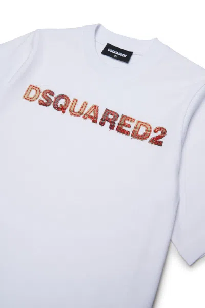 Dsquared2 Logo-lettering T-shirt In White