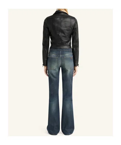 Courrèges Reedition Leather Jacket Black In Black