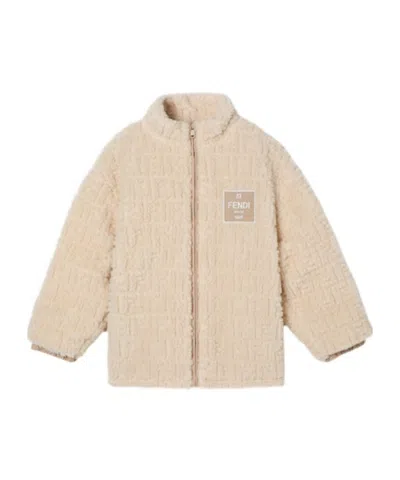 Fendi Junior Jacket In Neutral