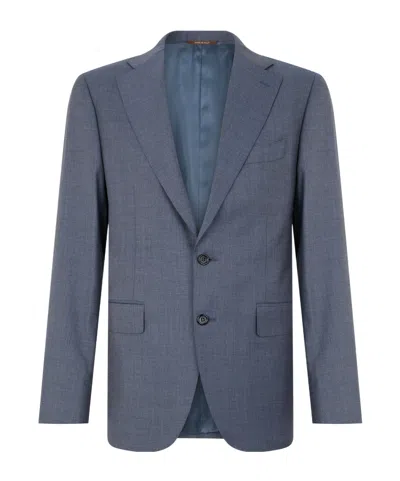 Canali Single-breasted Wool Jacket For Men In Multi