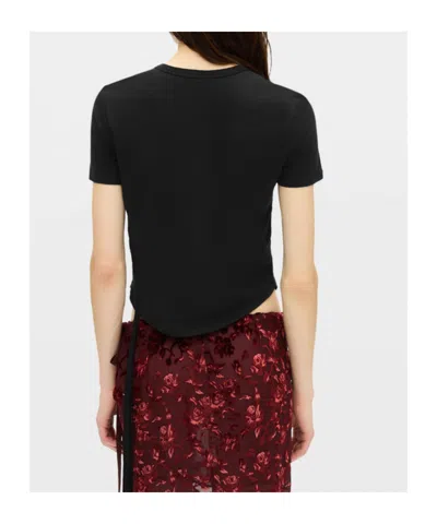 Ann Demeulemeester Floor Micro T-shirt In Black