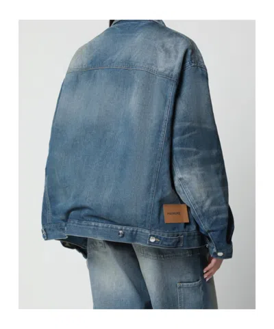 Haikure Oversized Jacket Front Pockets Design In Blue