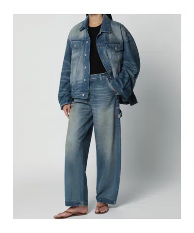Haikure Oversized Jacket Front Pockets Design In Blue