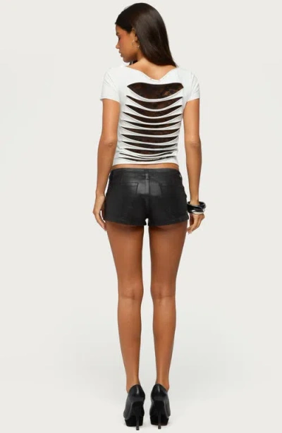 Edikted Rea Shredded Back T-shirt In Multi