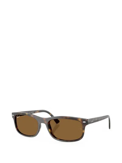 Ray Ban Rectangle-frame Sunglasses In Brown