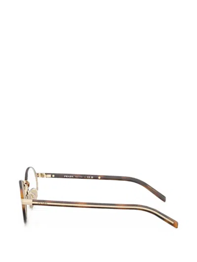 Prada Round-frame Glasses In Brown