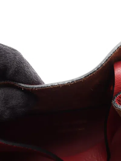 Pre-owned Burberry 2010s Drawstring Leather Backpack In Red