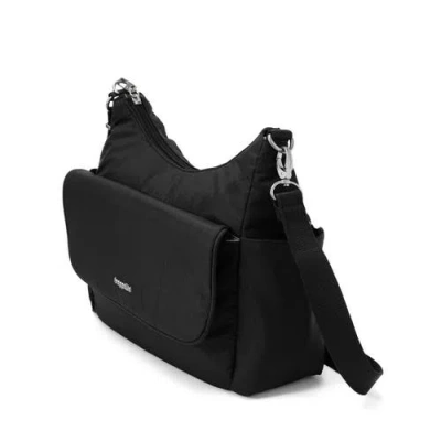 Baggallini Securtex Journey Anti-theft Hobo In Black