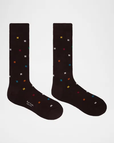 Paul Smith 2-pack Noah Signature Square Pattern Socks In Multi