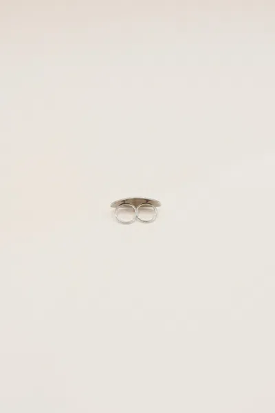 Simkhai Arya Double Ring In Cool Silver In Cool Silver