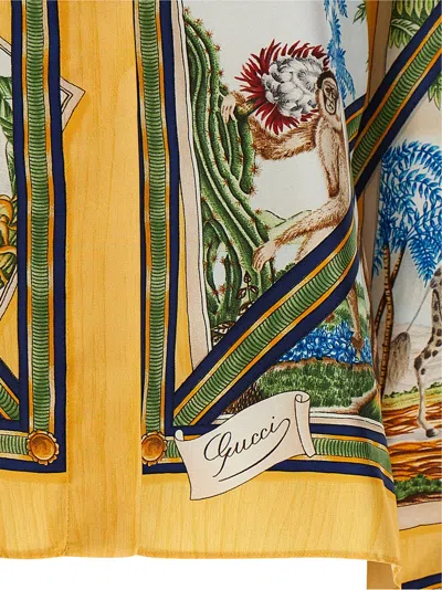 Gucci Bicolor Silk Pattern Shirt In Multi