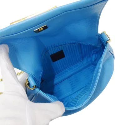 Pre-owned Fendi Light Blue Leather Handbag Shoulder Bag ()