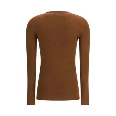 Prada Virgin Wool Cardigan In Brown
