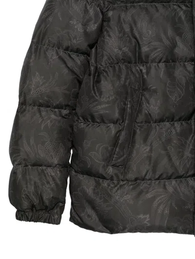 Etro Short Down Jacket In Black