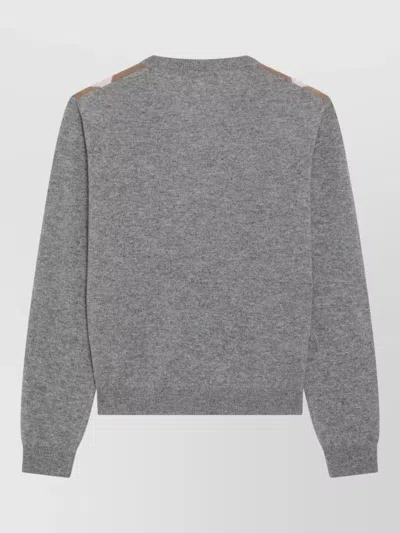 Prada Argyle-pattern V-neck Cashmere Sweater In Multi