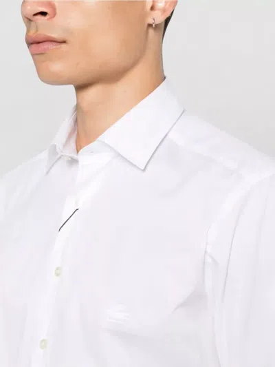 Etro Roma Logo Shirt Regular Fit Long Sleeves In White