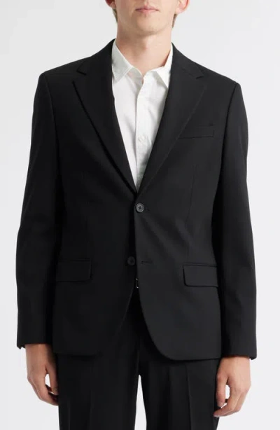 Open Edit Slim Fit Solid Stretch Suit Jacket In Black