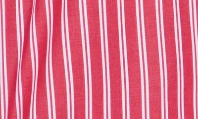 Beachlunchlounge Carson Stripe Button-up Shirt In Ruby Lines