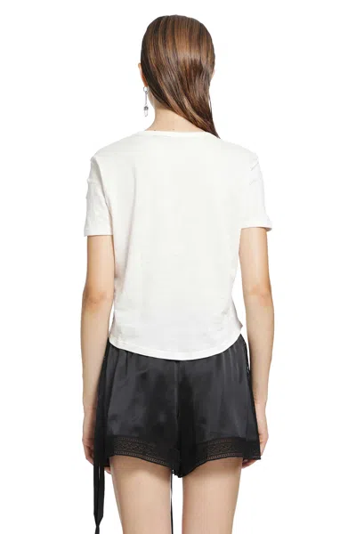 Ann Demeulemeester Floor Micro T-shirt In White