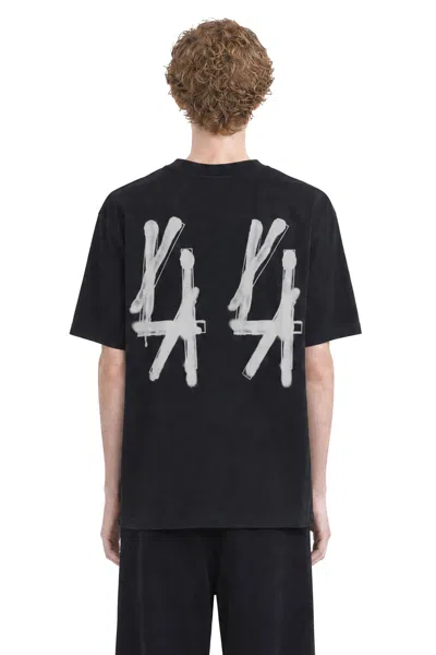 44 Label Group Graffiti-printed T-shirt In Black