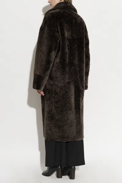 Arma Collared Coat In Brown