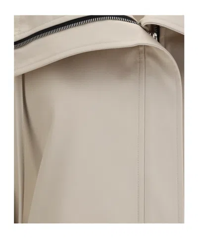 Lardini High-neck With Drawstring Jacket In Neutral
