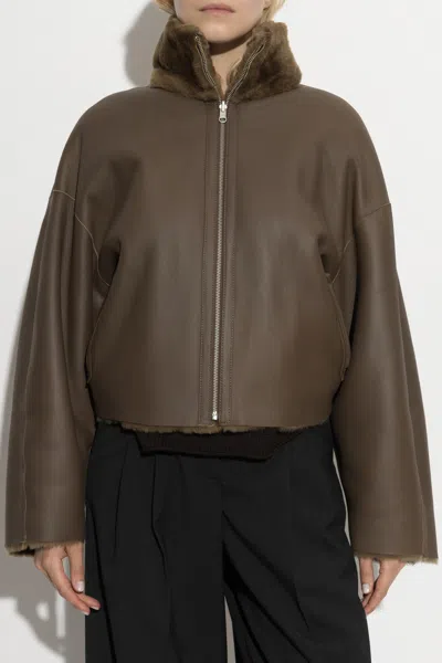 Arma Indy Reversible Shearling Jacket In Brown