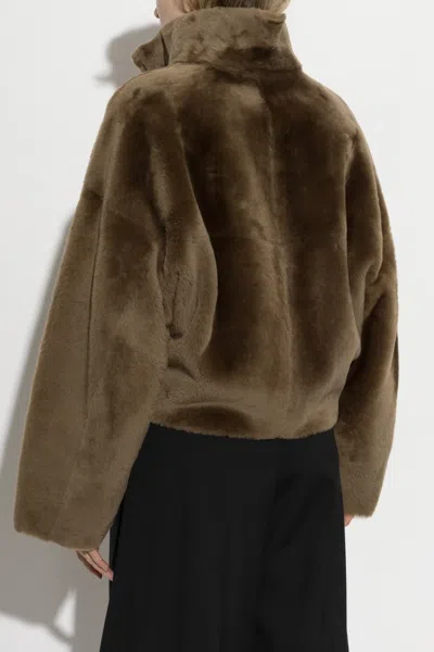 Arma Indy Reversible Shearling Jacket In Brown