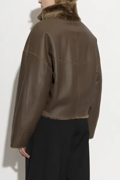 Arma Indy Reversible Shearling Jacket In Brown