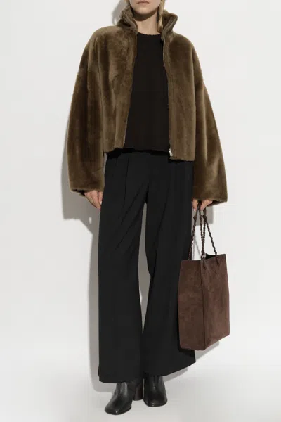 Arma Indy Reversible Shearling Jacket In Brown