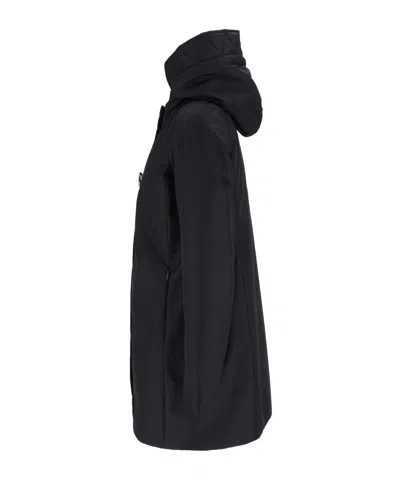 Fay Technical Gabardine Toggle Coat In Blue