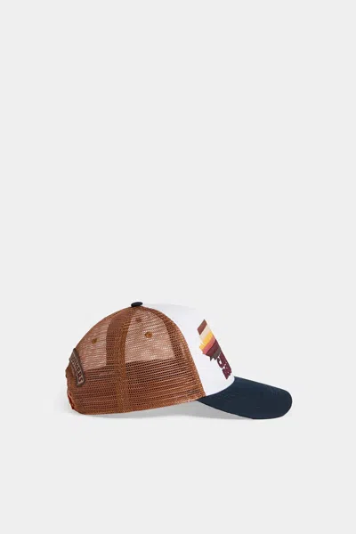 Dsquared2 Embroidered Mesh-panel Baseball Cap In Brown