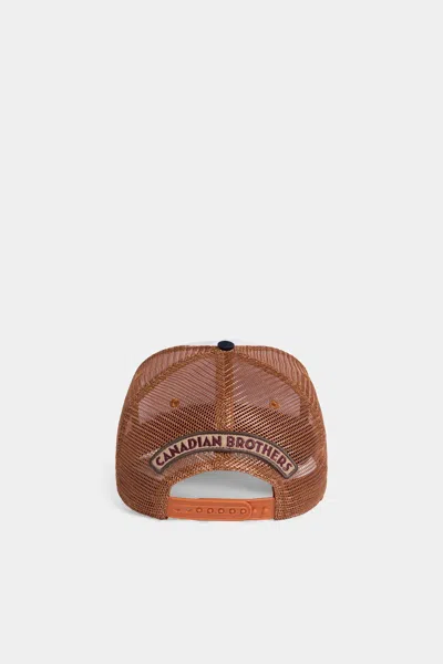 Dsquared2 Embroidered Mesh-panel Baseball Cap In Brown