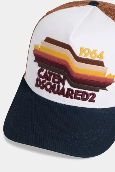 Dsquared2 Embroidered Mesh-panel Baseball Cap In Brown