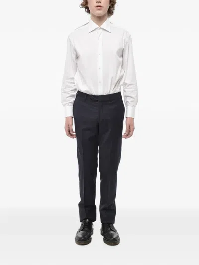 Corneliani Academy Wool Trousers In Black