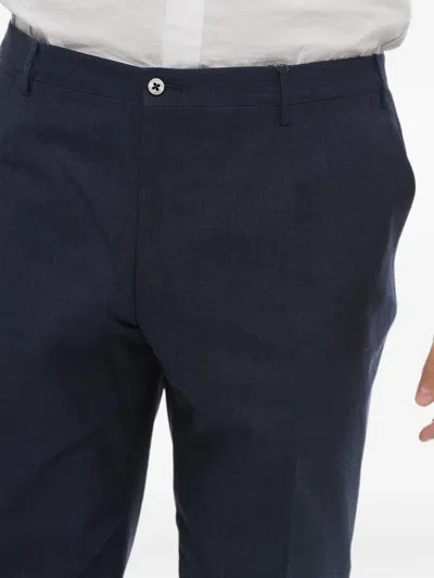 Corneliani Unlined Belt-loop Trousers In Blue