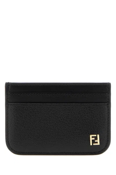 Fendi Ff Card Case In Black