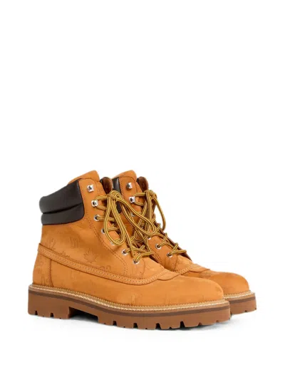 Dsquared2 D2 Monogram Ankle Boots In Orange